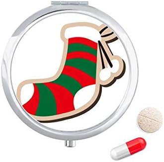 חג המולד גרב קריקטורה פסטיבל גלולת מקרה כיס רפואת אחסון תיבת מיכל מתקן