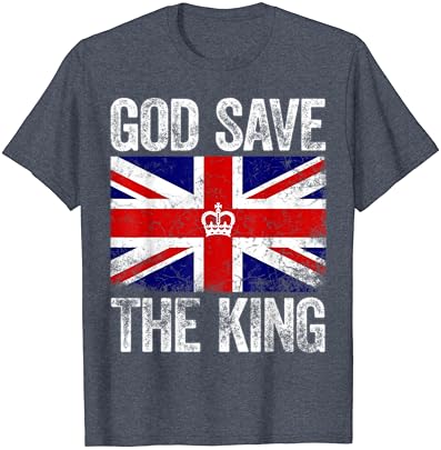 טי בריטניה דגל למעלה מלך צ ' ארלס חולצה