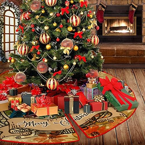 חצאית עץ חג המולד של סנטה ישן יצירות אמנות לחג המולד שמח חצאיות עץ חג שמח כיסוי חצאית עץ בהתאמה