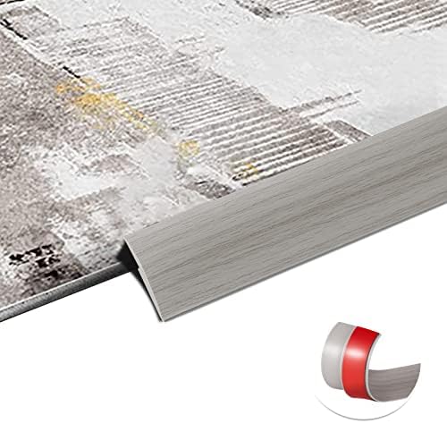 רצועת מעבר רצפה שטיח וריצוף מחיצות שטוחות שוליים קצוץ רצועת מעבר סף מעבר 6.65ft PVC גובה דבק מתאים פחות מ -5