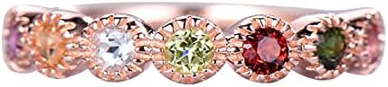 2023 מעודן צבעוני יהלומי זירקון טבעת לנשים אירוסין טבעת תכשיטי מתנות מגניב ילד טבעות