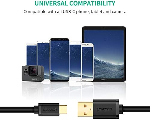 כבל USB C UGREN U USB A TO Type C מטען מהיר תואם ל- Galaxy S9 S8 S10 פלוס הערה 9 8, GoPro Hero 7 6 5,