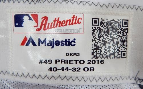 Arizona Diamondbacks Ariel Prieto 49 משחק השתמש במכנסיים אפורים 40-44-32 99-משחק משמש מכנסי MLB