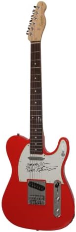 רובי רוברטסון חתם על חתימה בגודל מלא פנדר אדום טלקסטר גיטרה חשמלית עם ג 'יימס ספנס ובקט אימות בס קואה
