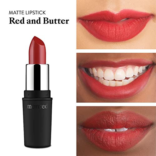 שפתון מאט אדום קוסמטיקה-אדום וחמאה אדום עמוק, שפתון לאורך זמן-עמיד למים, כתם שפתיים אדום כהה-שפתון אדום-שפתון