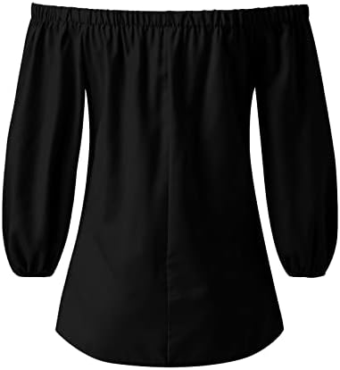 BMISEGM נשים שרוול מוצק שרוול מרפק שרוול מרפק טוניקות כפתור חולצה קיץ חולצה רופפת