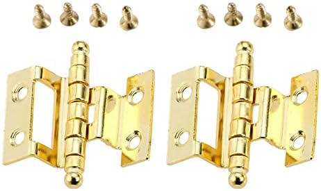 Ganfanren 2 pcs ריהוט זהב צירים דקורטיביים ארון דלתות דלתות ציר כתר 8 חורים תפאורה לקופסת תכשיטים