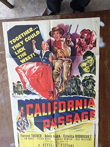 מעבר קליפורניה, פוסטר 1950, פורסט טאקר, ג'ים דייוויס, יחד הם יכלו ללקק את המערב!