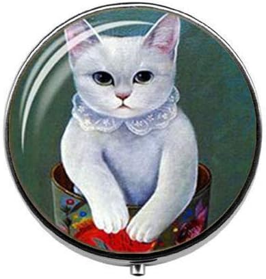 יפה ייחודי חתולים קסמי גלולת תיבת-קסם גלולת תיבת-זכוכית סוכריות תיבת אמנות תמונה תכשיטי יום הולדת