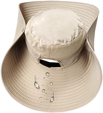 כובע שמש לגברים נשים רחב שוליים כובע דלי UV הגנה על מים דוחה כובע מאוורר לדיג חוף גינה טיולים