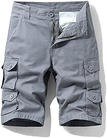 מכנסי מטען לגברים כותנה מזדמנת נסיעות חיצוניות דיג קמפינג טיולים רגליים מותניים אלסטיים מכנסיים קצרים
