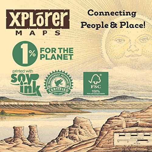 Xplorer Maps Boston Canvas תיק תיק עם ידיות, שקית קניות במכולת בד, תיק לשימוש חוזר וידידותי לסביבה,