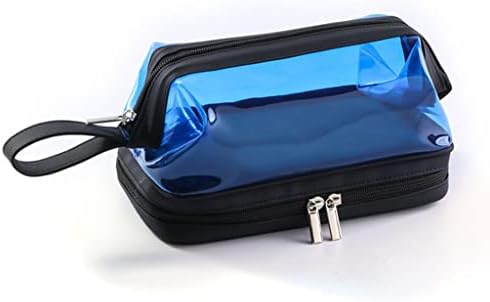 LIRUXUN שקית אחסון נסיעות ניידת שקופה TPU איפור איפור מוצרי טיפוח תיק שכבה כפולה לספורט עסקי