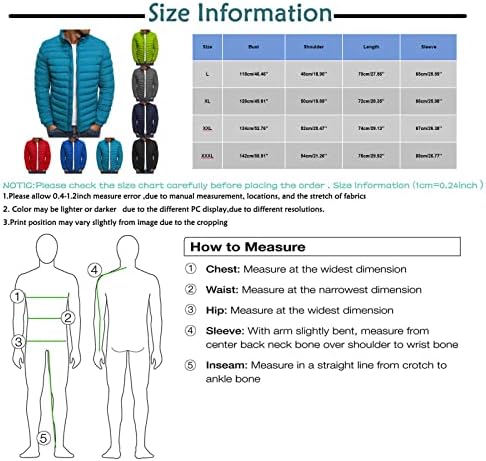 מעיל גברים, פלוס גודל מעילי שרוול ארוך בגודל מגמה חורף פעיל צוואר גבוה מיקוד מעילים מתאימים לצבע