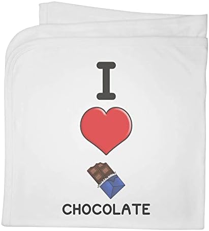 Azeeda 'אני אוהב שוקולד' שמיכה / צעיף כותנה כותנה