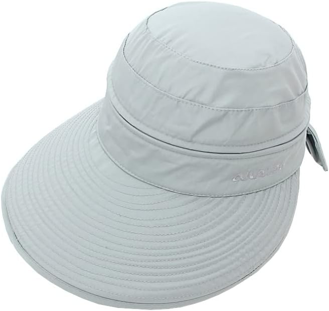 נשים גדולות שוליים כובע השמש UV הגנה 2 ב 1 רוכסן הגנה מפני השמש כובע חוף כובע חבילה מתקפלת