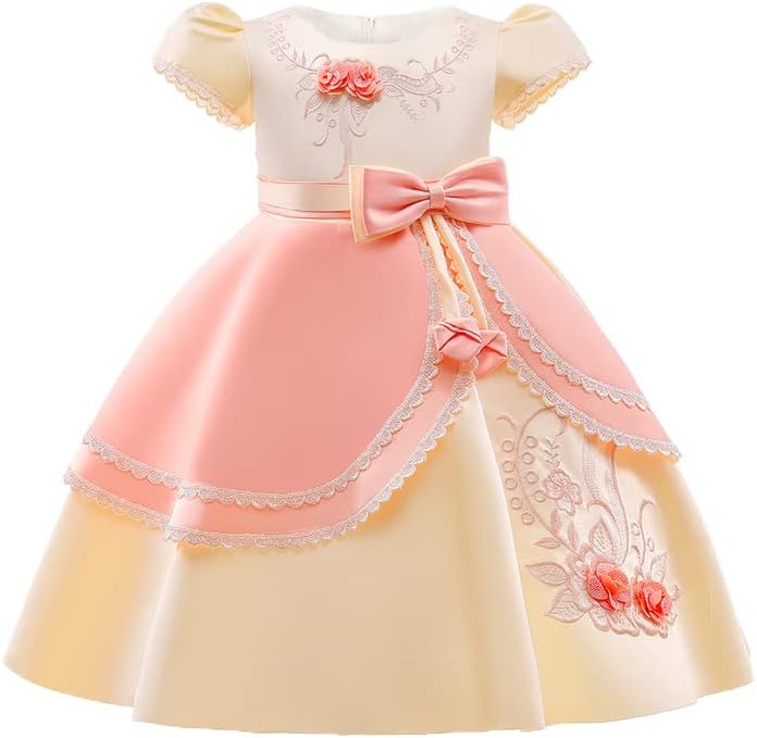 בנות תינוקות ברנגי שמלת פעוטות פרח שמלות ילדות שמלות מסיבת יום הולדת שמלות נסיכה שמלות תחרות ללא שרוולים
