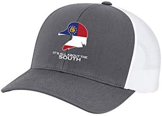 הכל קשור לדגל דרום ג'ורג'יה מלא ברווז ברווז גב כובע משאית