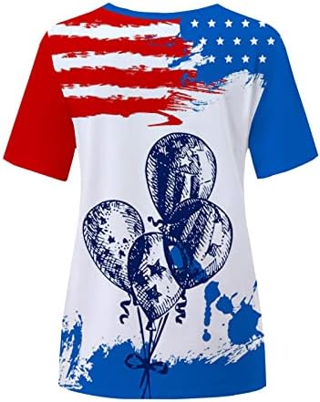 4 ביולי פטריוטית חולצה צוות צוואר קצר שרוול חולצות עצמאות יום חולצות קיץ מקרית חולצות