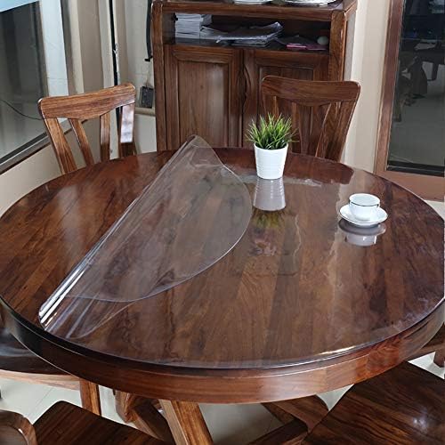 מגן על כיסוי טבלה של PVC, רפידות שולחן ללא החלקה לשולחן פינת אוכל עגול כרית שולחן ויניל ללא ריח-A 3.0 ממ D160