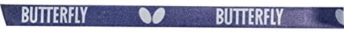 קלטת צדדית של פרפר להגנה על קצוות הגומי והלהב שלך עבור משוטים טניס שולחן - צבע כחול/כסף - רוחב 12 ממ - לחמניות