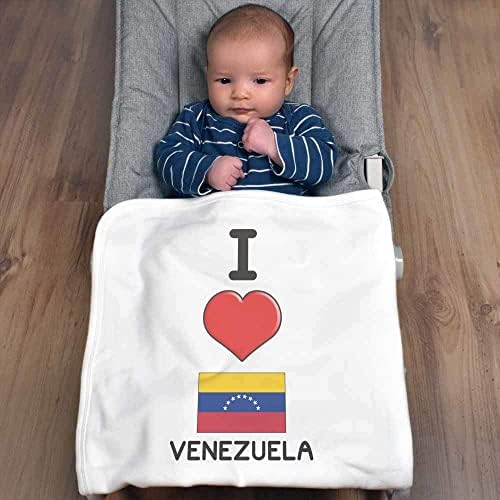 Azeeda 'אני אוהב את ונצואלה' שמיכת תינוק / צעיף כותנה