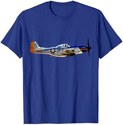 עמ ' - 51 מוסטנג מלחמת העולם השנייה מטוס קרב ארהב צבאי תעופה ההיסטוריה חולצה