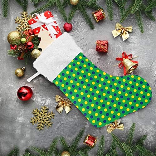 Pimilagu brazil polka dot גרבי חג המולד 1 חבילה 17.7 , גרביים תלויים לקישוט חג המולד