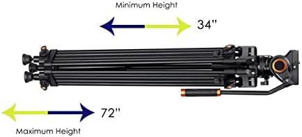 אלומיניום צינור מקצועי 72 אינץ 'חצובה עבור Panasonic Lumix G x Vario 12-35 ממ f/2.8