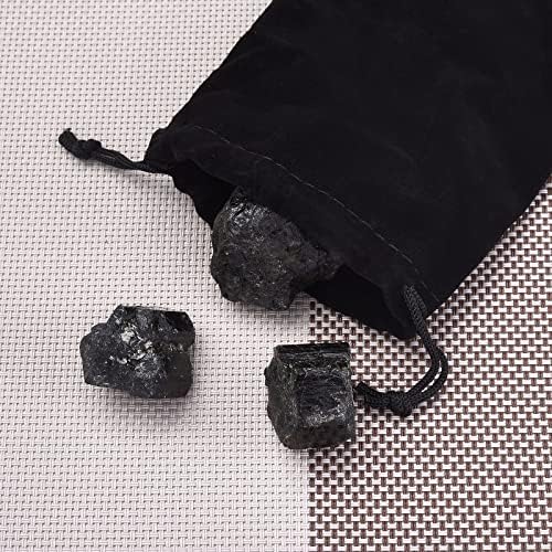 מבניית בקר 100 גרם שחור טבעי טורמלין אבן גולמית מחוספס