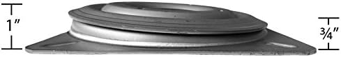 שרפרף סרגל סרגל סרגל סרגל רופף - 6.75 אינץ 'עם צלחת תחתית עגולה - פרופיל/פרופיל זוויתי - מיוצר בארצות הברית