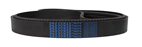 D&D PowerDrive 2-3VX600 חגורת V עם פס, גומי, אורך 60 אינץ ', 2 להקה