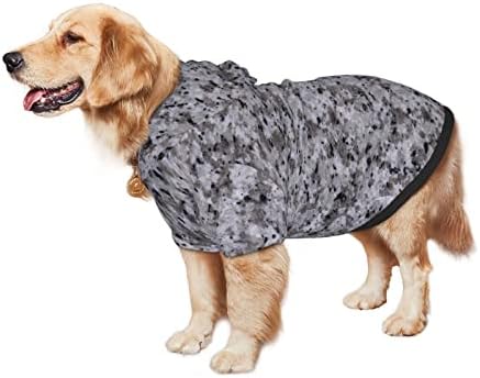 קפוצ'ון גדול של כלבים שחור-גרניט-מרבל-קמו סוודר בגדי חיות מחמד עם מעיל תלבושת חתולים רכים גדול