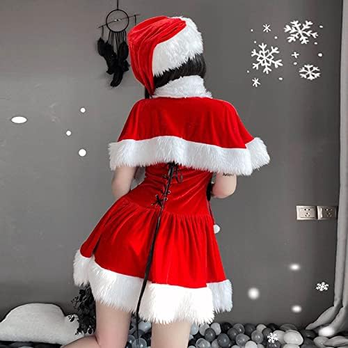נשים סקסי קטיפה צינור צמרות מיני חצאיות 2 מחשב סט חג המולד אדום פתית שלג קצר שמלת יבול אפוד חליפת עבור חמוד