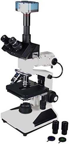 מיקרוסקופ מטלורגי טרינוקולרי מקצועי פי 2000 עם אור תחתון 3 מגה פיקסל מצלמה
