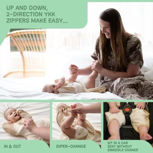 Ccoccozam Swaddle, רשת אוויר, תינוקות עם חום, אורגני, 0-3 חודשים, מעבר שינה של יילוד מעבר, מיקום הזרועות