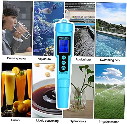 בודק איכות מים של Huiop, מקצועי 3 ב 1 pH/ORP/TEMP מד גלאי מים רב-פרמטר דיגיטלי LCD TRI-METER