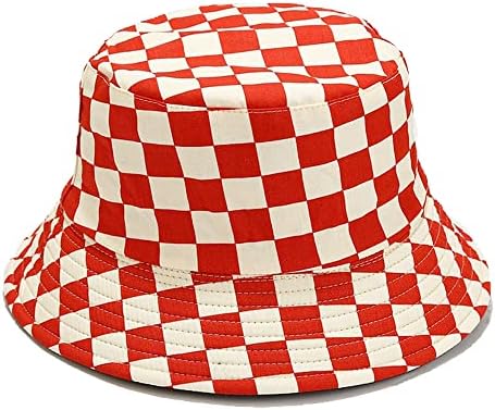כובע דלי משובץ כותנה דייג קיץ דייג חוף כובעי שמש לנשים וגברים