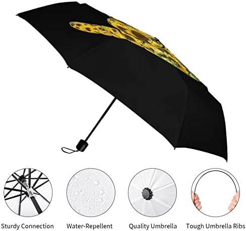 חמניות שאקה מטריית נסיעות מטריה מתקפלת עמידה לרוח לגשם מטריה ניידת פתיחה וסגירה אוטומטית