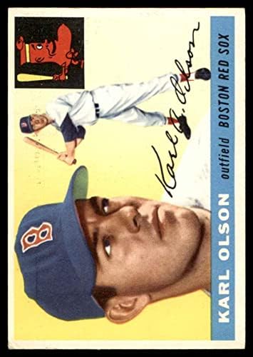 1955 טופפס בייסבול 72 קארל אולסון בוסטון רד סוקס מעולה