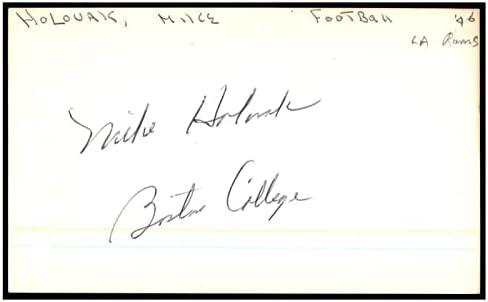 מייק הולובאק חתם על כרטיס אינדקס 3 על 5 עם חתימות של רמס בבוסטון קולג ' 87479