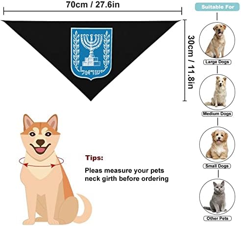 מעיל של זרועות של ישראל כלב בנדנות לחיות מחמד משולש צעיף חמוד רך ממחטות ליקוק אבזרים
