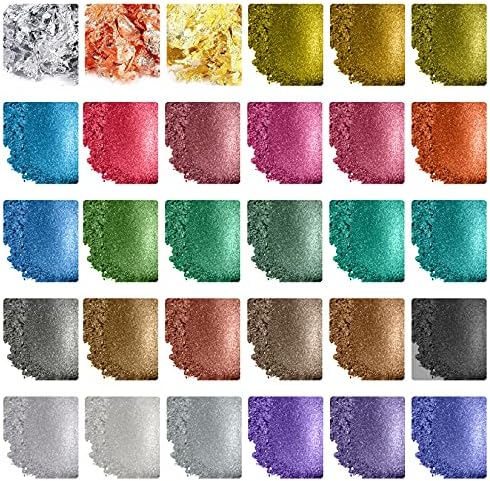 אבקת נציץ - 30 פיגמנטים צבעוניים של שרף אפוקסי של אפוקסי מוגדרים - פיגמנט דרגה קוסמטית טבעית לצבע סבון,
