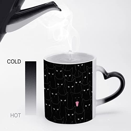 ספל קפה של חתול שחור קרמיקה CORAMIC COLAL CUP כוסות תה למשרד מתנות ביתיות