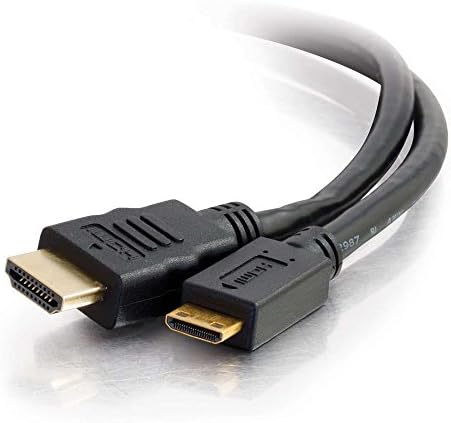 C2G מיני HDMI ל- HDMI, 4K, כבל HDMI במהירות גבוהה, אתרנט, 60 הרץ, 1.5 רגל, שחור, כבלים ללכת 50617