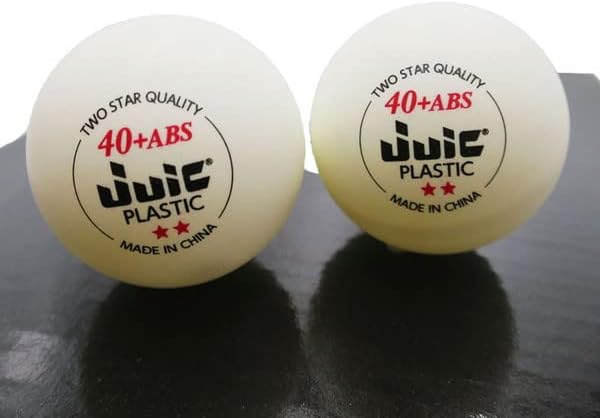 JUIC 7063 כדורי טניס שולחן, כדורי 2 כוכבים, פלסטיק ABS, לבן, 1.6 אינץ ', קופסה 1, 100 חתיכות