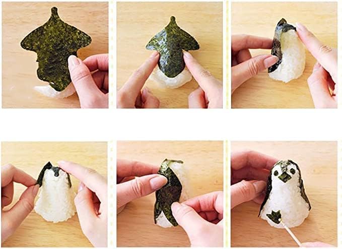 Yueyuan Bento Rice DIY כריך אורז עובש פינגווין מטבח פיקניק מטבח אורז עובש כדורי בנטו אביזרים 6 יחידות/סט