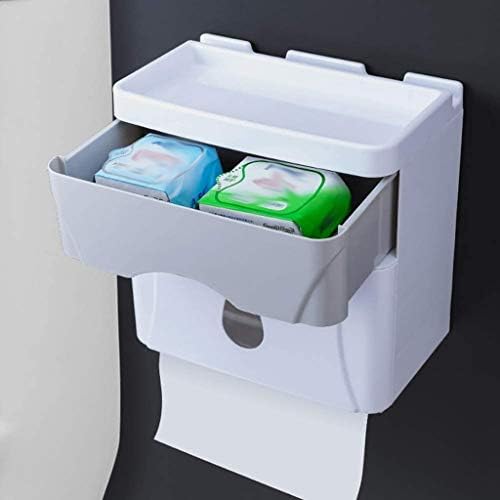 קופסת רקמות אמבטיה של ג'ניגו, מחזיק נייר טואלט, מגש שירותים, צינור נייר אטום למים נטול אגרוף