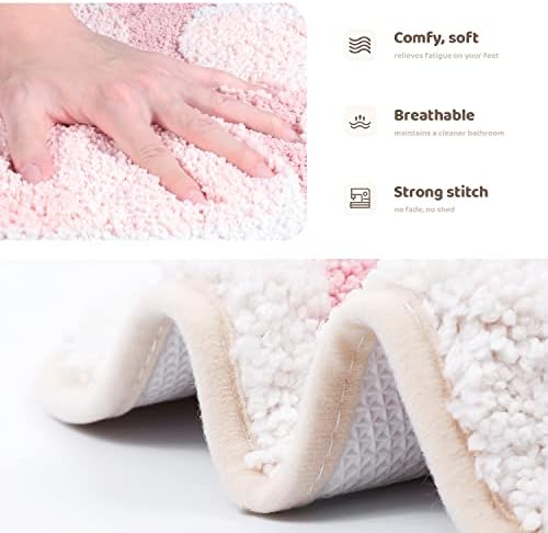 שטיח אמבטיה של Molesun Cat Paw, שטיח אמבטיה מיקרופייבר פלאש סופג חצי אמבטיה ללא החלקה, שטיח מקלחת רך מחצלות