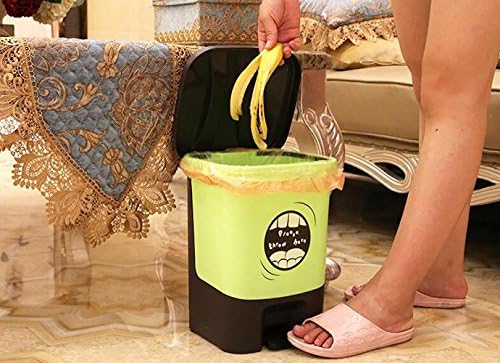 פחי אשפה דוושות פלסטיק יצירתי עם כיסוי פח אשפה לחדר אמבטיה ביתי סלון מטבח, 8 ליטר